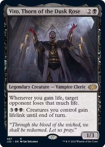 Vito, Thorn of the Dusk Rose (487), Jumpstart 2022 — Magic card price
