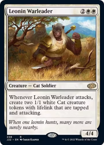 Leonin Warleader (208), Jumpstart 2022 — Magic card price