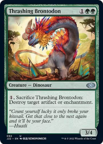 Thrashing Brontodon (92), Jumpstart 2022 — Magic card price