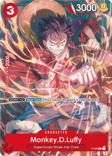 Monkey.D.Luffy - P-006 (Tournament Pack Vol. 1) (P-006), One Piece Promotion Cards — One Piece card price