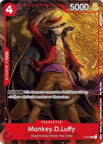 Monkey.D.Luffy - P-007 (Tournament Pack Vol. 1) (P-007), One Piece Promotion Cards — One Piece card price