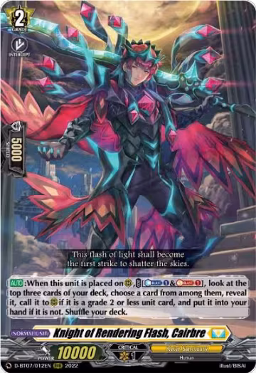 Knight of Rendering Flash, Cairbre (D-BT07/012EN), D-BT07: Raging Flames Against Emerald Storm — Vanguard card price