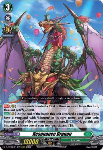 Resonance Dragon (D-BT07/014EN), D-BT07: Raging Flames Against Emerald Storm — Vanguard card price