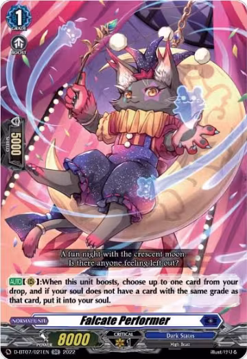 Falcate Performer (D-BT07/021EN), D-BT07: Raging Flames Against Emerald Storm — Vanguard card price