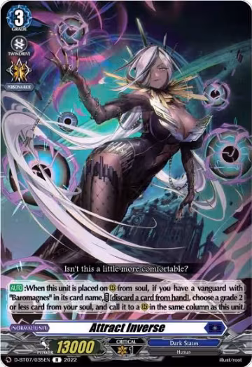 Attract Inverse (D-BT07/035EN), D-BT07: Raging Flames Against Emerald Storm — Vanguard card price