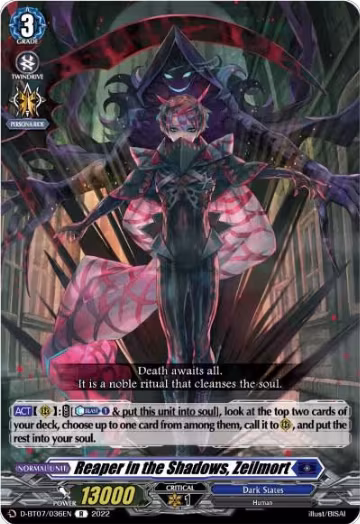Reaper in the Shadows, Zeilmort (D-BT07/036EN), D-BT07: Raging Flames Against Emerald Storm — Vanguard card price