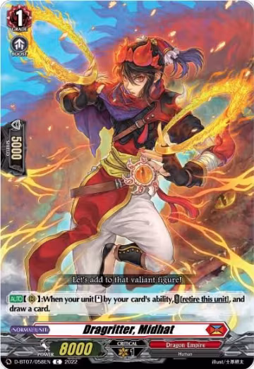 Dragritter, Midhat (D-BT07/058EN), D-BT07: Raging Flames Against Emerald Storm — Vanguard card price