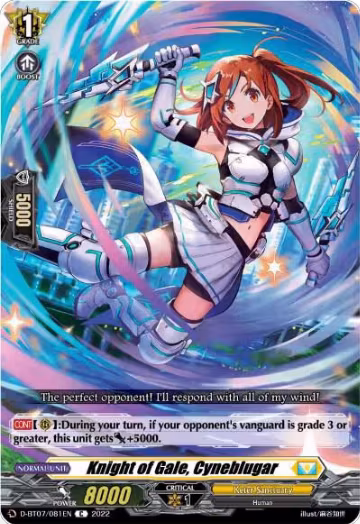 Knight of Gale, Cyneblugar (D-BT07/081EN), D-BT07: Raging Flames Against Emerald Storm — Vanguard card price