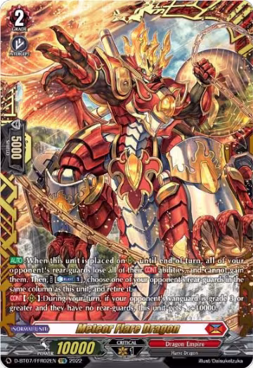 Meteor Flare Dragon (FFR) (D-BT07/FFR02EN), D-BT07: Raging Flames Against Emerald Storm — Vanguard card price