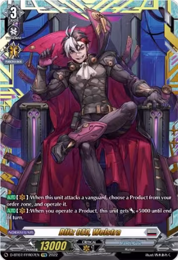 Blitz CEO, Welstra (FFR) (D-BT07/FFR07EN), D-BT07: Raging Flames Against Emerald Storm — Vanguard card price