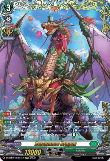 Resonance Dragon (FFR) (D-BT07/FFR14EN), D-BT07: Raging Flames Against Emerald Storm — Vanguard card price