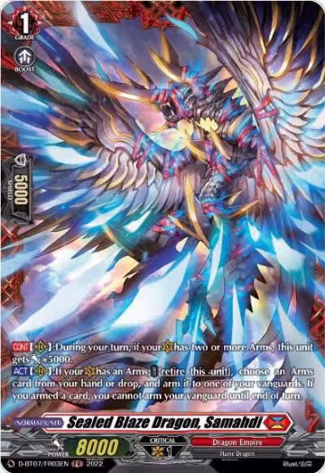 Sealed Blaze Dragon, Samahdi (FR) (D-BT07/FR03EN), D-BT07: Raging Flames Against Emerald Storm — Vanguard card price