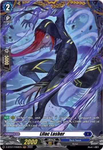 Lilac Lasher (FR) (D-BT07/FR08EN), D-BT07: Raging Flames Against Emerald Storm — Vanguard card price