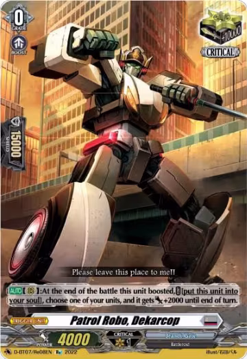 Patrol Robo, Dekarcop (D-BT07/Re08EN), D-BT07: Raging Flames Against Emerald Storm — Vanguard card price
