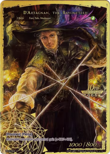 Puss in Boots // D'Artagnan, the Bayoneteer (RCS-009 JR), 10th Anniversary: Ruler Collection Set — Force of Will card price