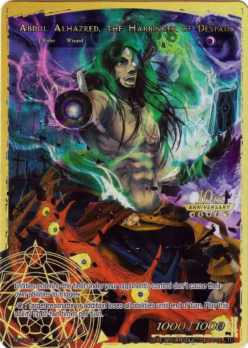 Ebony Prophet // Abdul Alhazred, the Harbinger of Despair (RCS-015 JR), 10th Anniversary: Ruler Collection Set — Force of Will card price