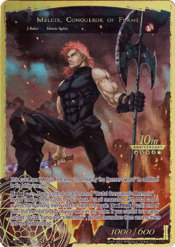 Memoria of the Seven Lands // Melgis, Conqueror of Flame (RCS-042 JR), 10th Anniversary: Ruler Collection Set — Force of Will card price