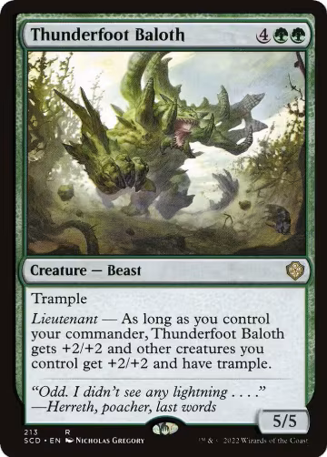 Thunderfoot Baloth (213), Starter Commander Decks — Magic card price