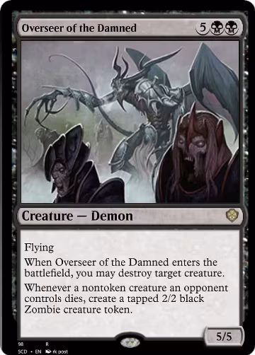 Overseer of the Damned (98), Starter Commander Decks — Magic card price