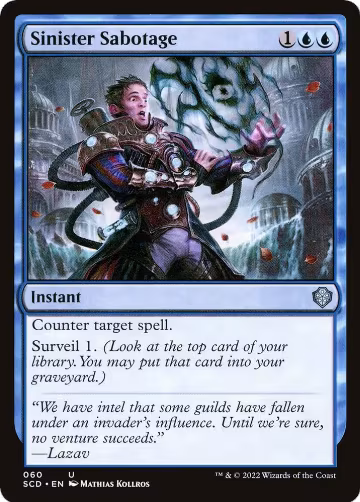 Sinister Sabotage (60), Starter Commander Decks — Magic card price