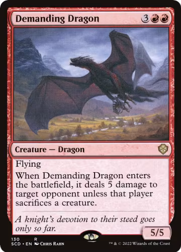 Demanding Dragon (130), Starter Commander Decks — Magic card price