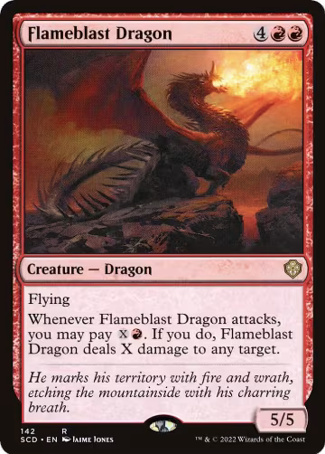 Flameblast Dragon (142), Starter Commander Decks — Magic card price