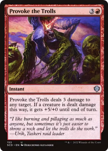 Provoke the Trolls (153), Starter Commander Decks — Magic card price