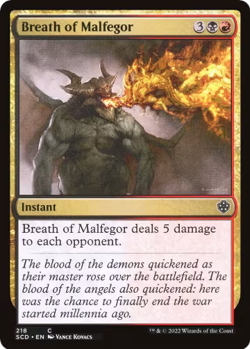 Breath of Malfegor (218), Starter Commander Decks — Magic card price