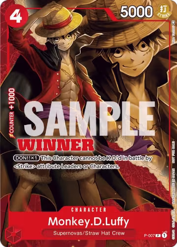 Monkey.D.Luffy - P-007 (Winner Pack Vol. 1) (P-007), One Piece Promotion Cards — One Piece card price