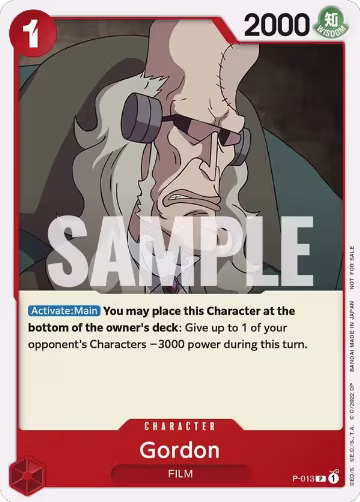 Gordon (One Piece Film Red) (P-013), One Piece Promotion Cards — One Piece card price