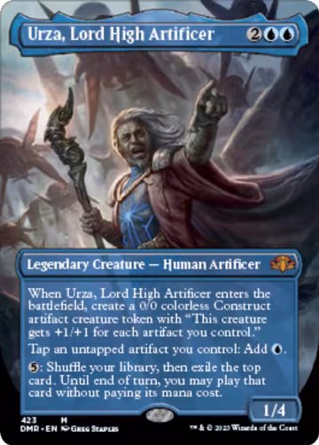 Urza, Lord High Artificer (Borderless) (423), Dominaria Remastered — Magic card price