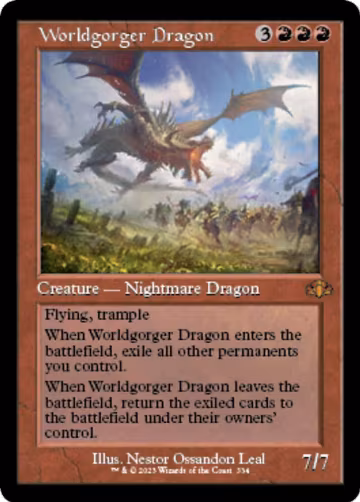 Worldgorger Dragon (Retro Frame) (334), Dominaria Remastered — Magic card price