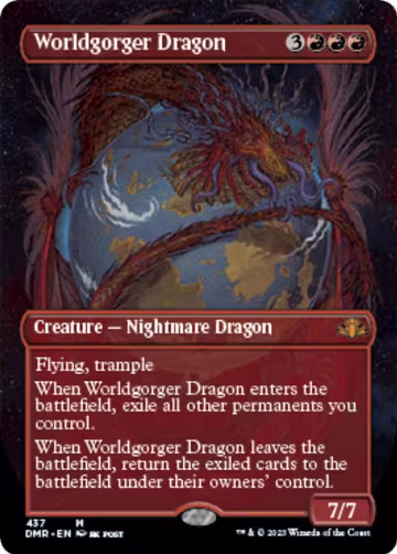 Worldgorger Dragon (Borderless) (437), Dominaria Remastered — Magic card price