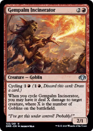 Gempalm Incinerator (122), Dominaria Remastered — Magic card price