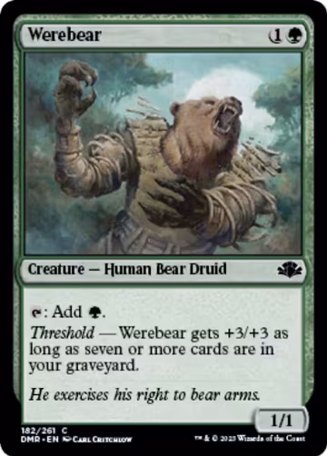 Werebear (182), Dominaria Remastered — Magic card price