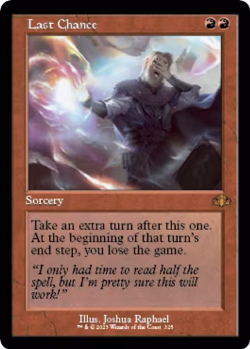Last Chance (Retro Frame) (325), Dominaria Remastered — Magic card price