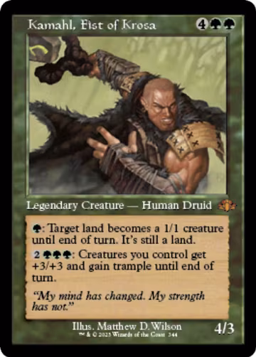 Kamahl, Fist of Krosa (Retro Frame) (344), Dominaria Remastered — Magic card price