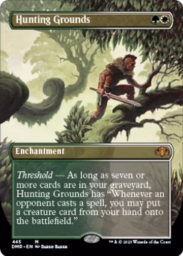 Hunting Grounds (Borderless) (445), Dominaria Remastered — Magic card price