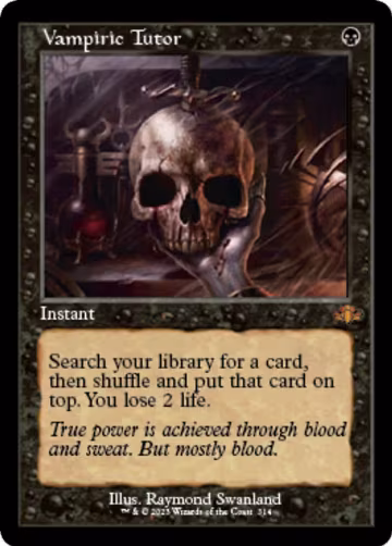 Vampiric Tutor (Retro Frame) (314), Dominaria Remastered — Magic card price