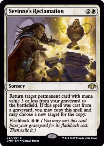 Sevinne's Reclamation (27), Dominaria Remastered — Magic card price