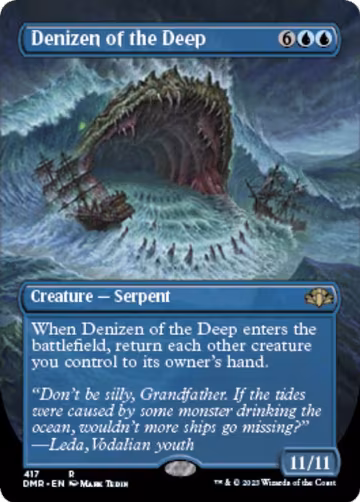 Denizen of the Deep (Borderless) (417), Dominaria Remastered — Magic card price