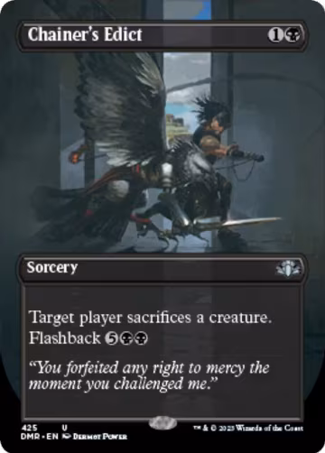 Chainer's Edict (Borderless) (425), Dominaria Remastered — Magic card price