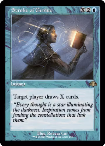 Stroke of Genius (Retro Frame) (293), Dominaria Remastered — Magic card price