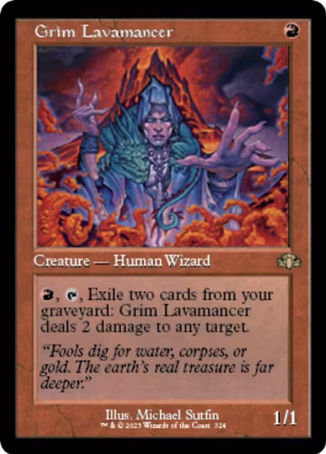 Grim Lavamancer (Retro Frame) (324), Dominaria Remastered — Magic card price