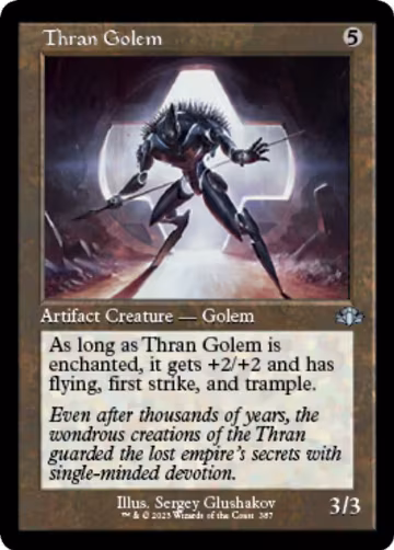 Thran Golem (Retro Frame) (387), Dominaria Remastered — Magic card price