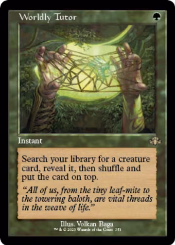 Worldly Tutor (Retro Frame) (353), Dominaria Remastered — Magic card price