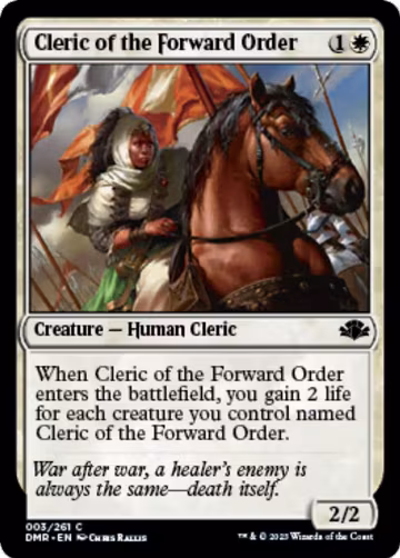 Cleric of the Forward Order (3), Dominaria Remastered — Magic card price