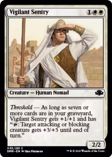 Vigilant Sentry (33), Dominaria Remastered — Magic card price