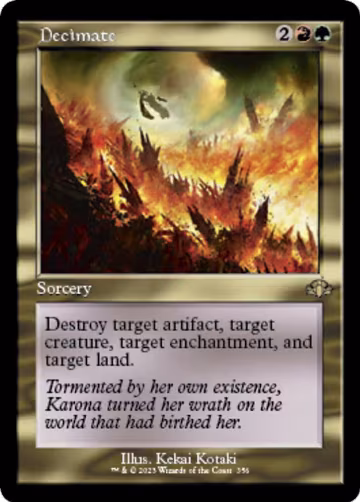 Decimate (Retro Frame) (356), Dominaria Remastered — Magic card price