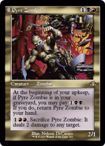 Pyre Zombie (Retro Frame) (362), Dominaria Remastered — Magic card price